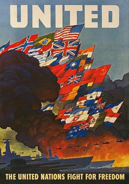 《聯合國為自由而戰》海報