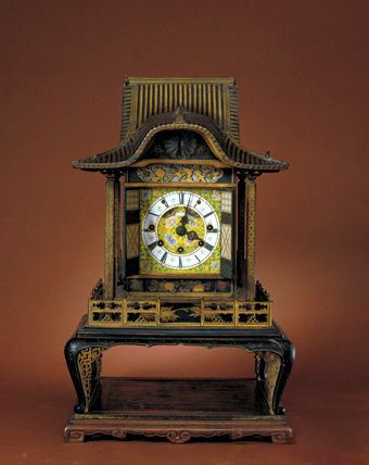 清代日式唐破風屋頂造型時鐘