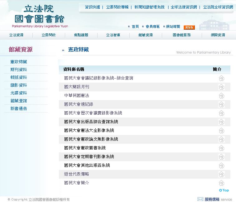 The Minutes and Publications of the National Assembly (1966-2005)
